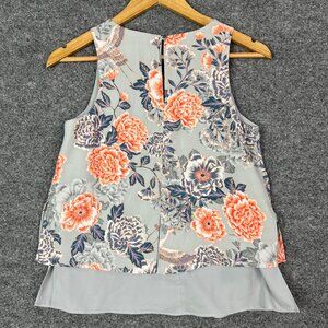 NWT Banana Republic Floral Sleeveless Tank Top Blouse XS‎ Petite Polyester Top